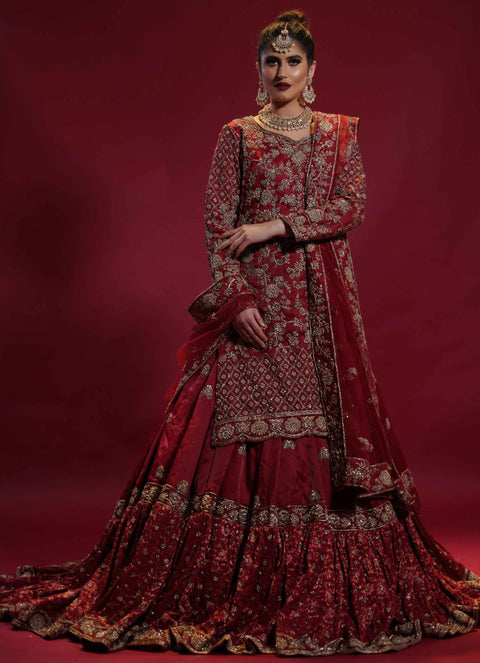 SARVANI FARSHI LEHENGA WITH TRAIL AND KAMEEZ