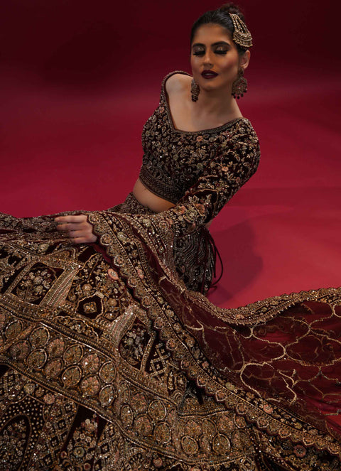 TAJWARA LUXURY FLOOR LENGTH LEHENGA CHOLI