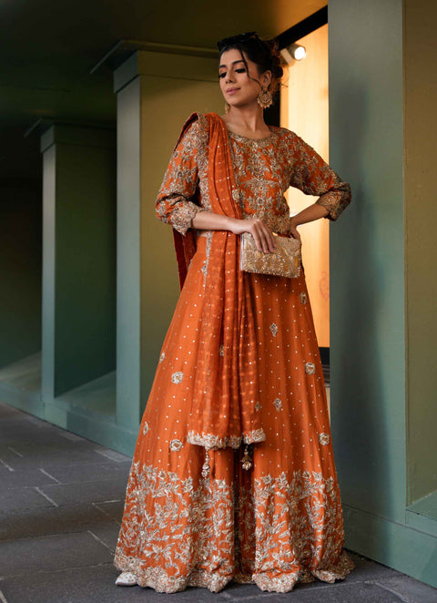 KESARIKA MEHENDI LEHENGA CHOLI
