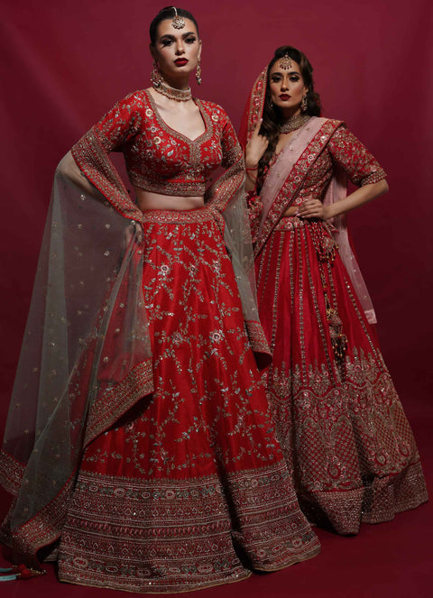 SURKH BRIDAL LEHENGA CHOLI