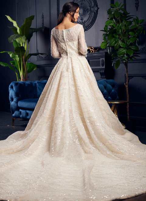 SNOW FLAKE CHAMPAIN GOWN