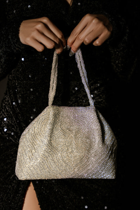 Golden Wave - Beaded Clutch