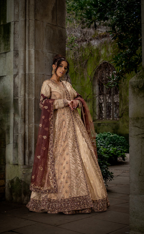 MEHERIN FRONT SLIT BRIDAL GOWN