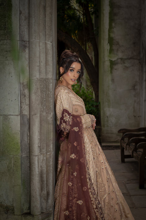 MEHERIN FRONT SLIT BRIDAL GOWN