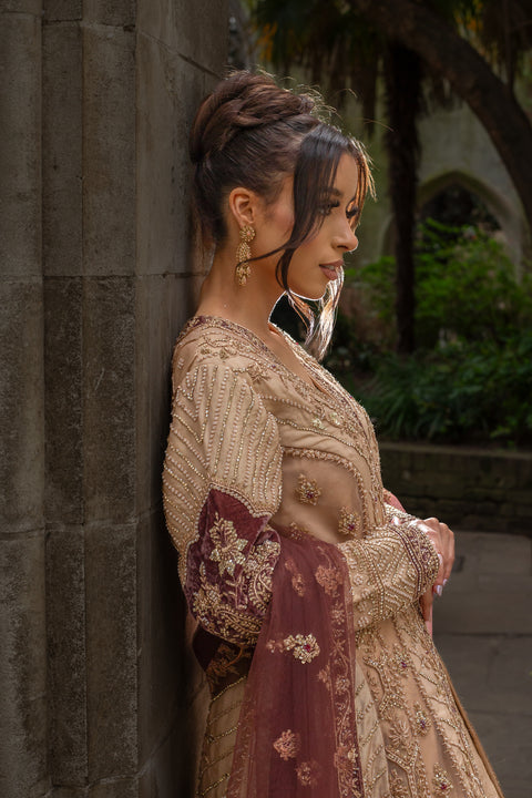 MEHERIN FRONT SLIT BRIDAL GOWN