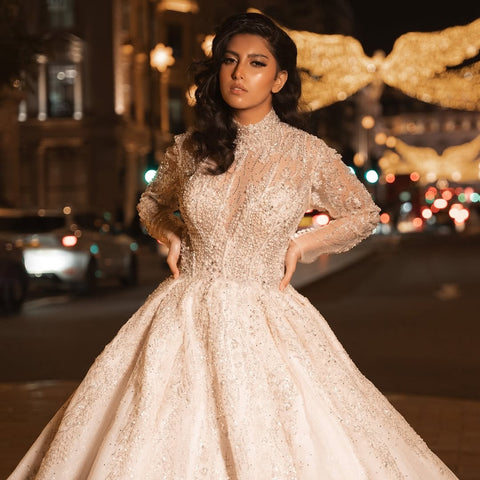 ANASTASIA WHITE BRIDAL GOWN WITH TRAIN