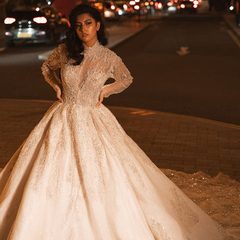 ANASTASIA WHITE BRIDAL GOWN WITH TRAIN