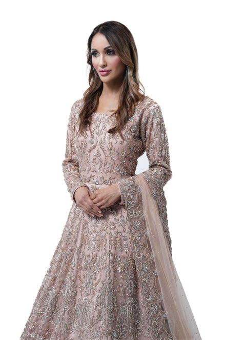 MAHA ROSE GOLD EMBELISHED BRIDAL GOWN