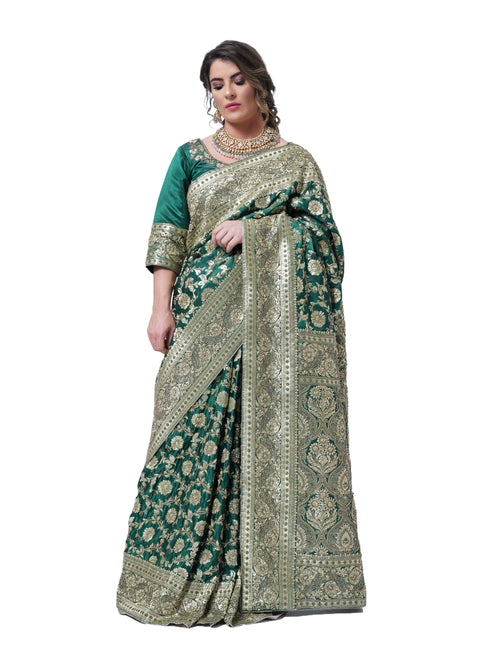 SILVIA HEAVY EMBELLISHED BRIDAL KATTAN SAREE